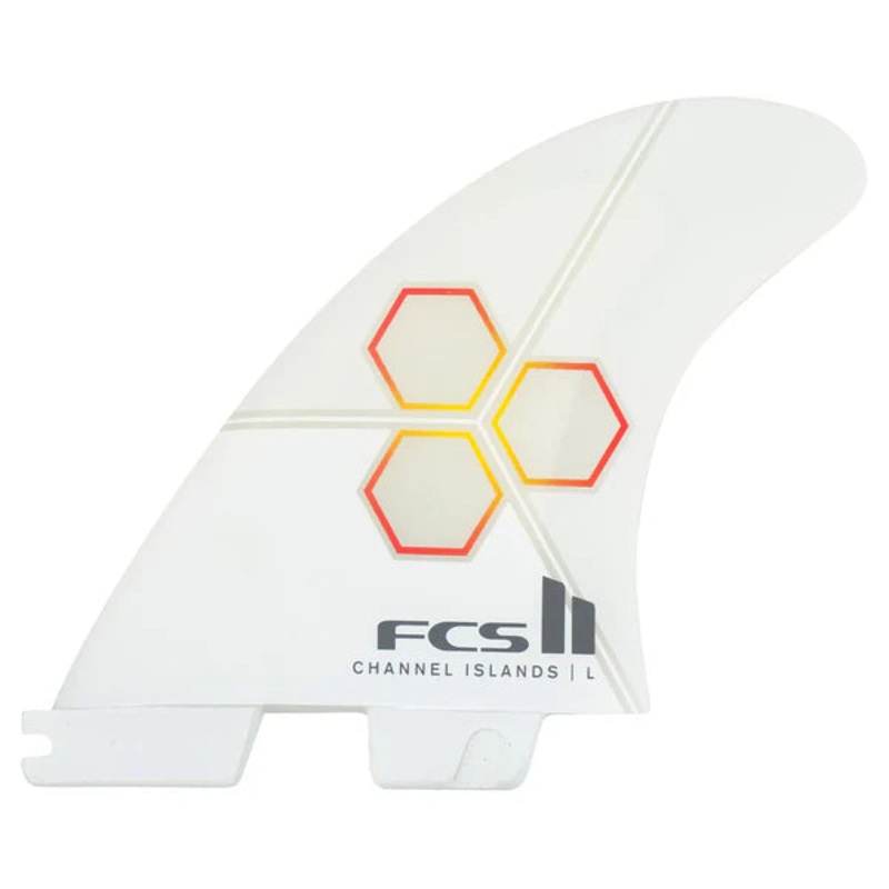 FCS II CI PC Tri Fin Set – White/Flame