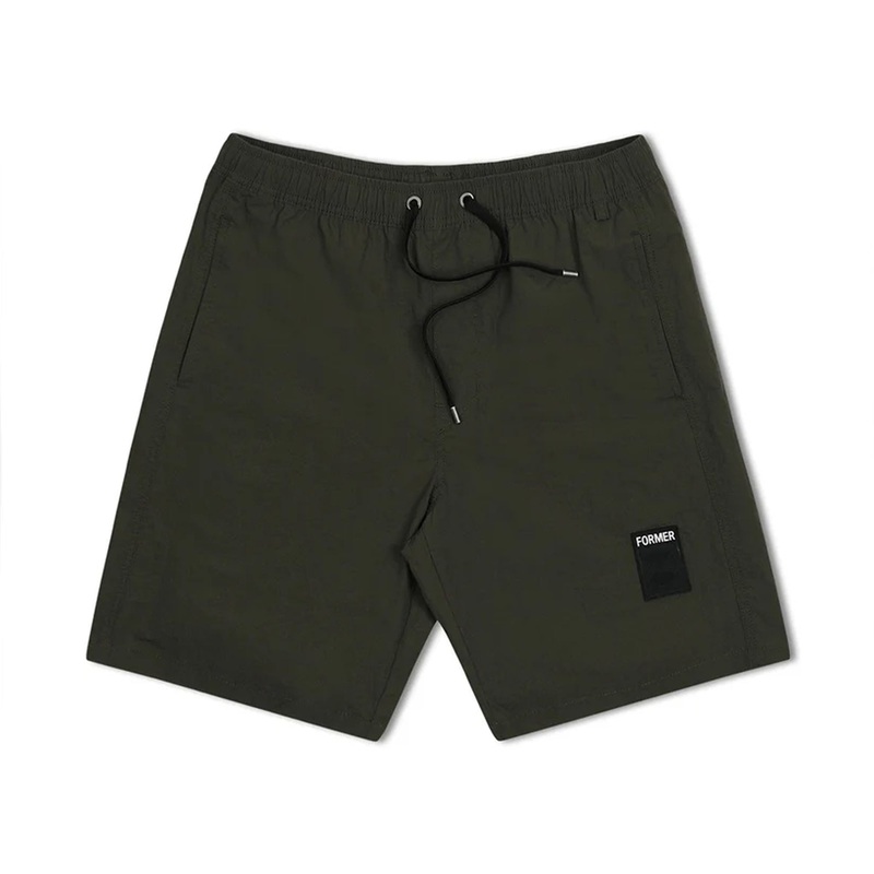 Former Swans Baggy 18″ Men’s Boardshorts – Deep Olive