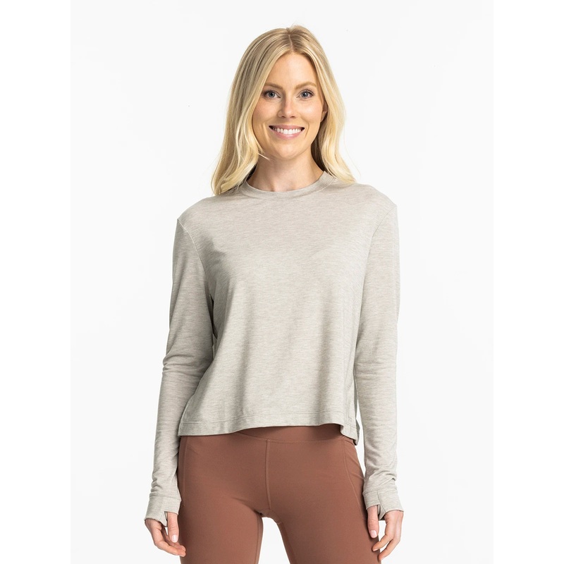 Free Fly Elevate L/S Shirt-Heather Sandstone