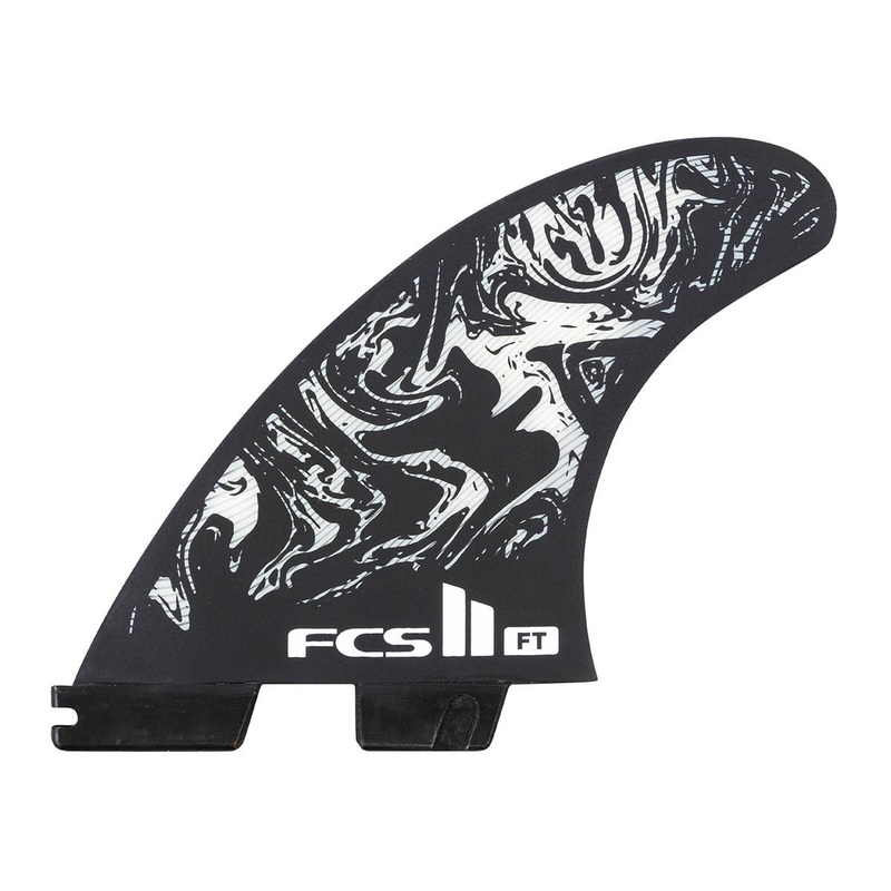 FCS II Filipe Toledo PC Tri Fin Set – White/Black – Medium