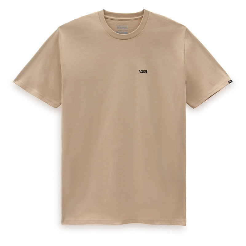 Vans Men’s Left Chest Logo Tee – Taupe/Black