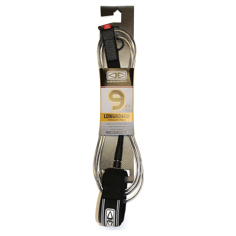 Ocean & Earth Regular Moulded Longboard Knee Leash 9ft – Black