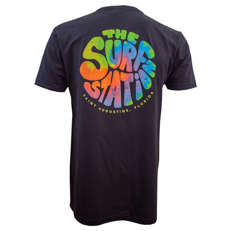 Surf Station Hippie Logo Men’s S/S T-Shirt – Black