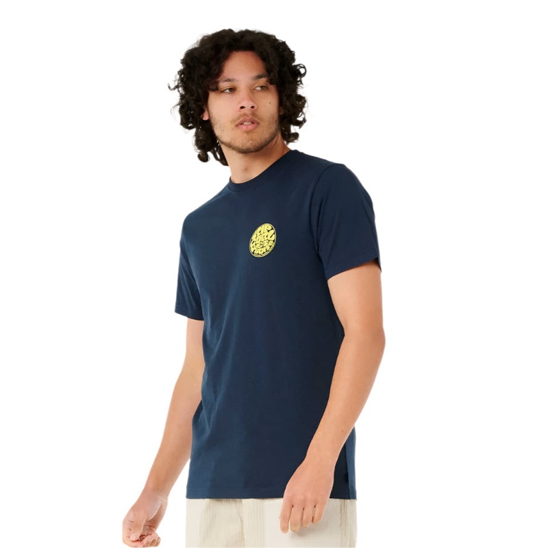 Rip Curl Wettie Icon Short Sleeve T-Shirt Navy