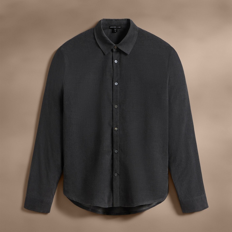 Cotton Cashmere Blend Corduroy Shirt – Carbon