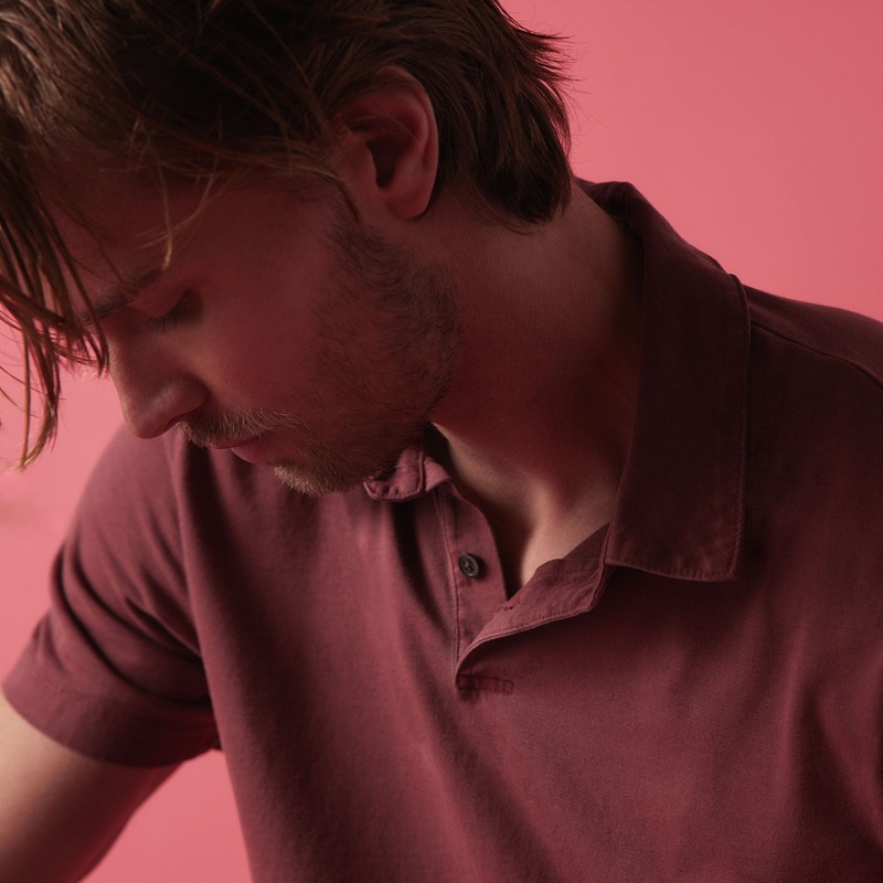 Sueded Jersey Polo – Claret Pigment