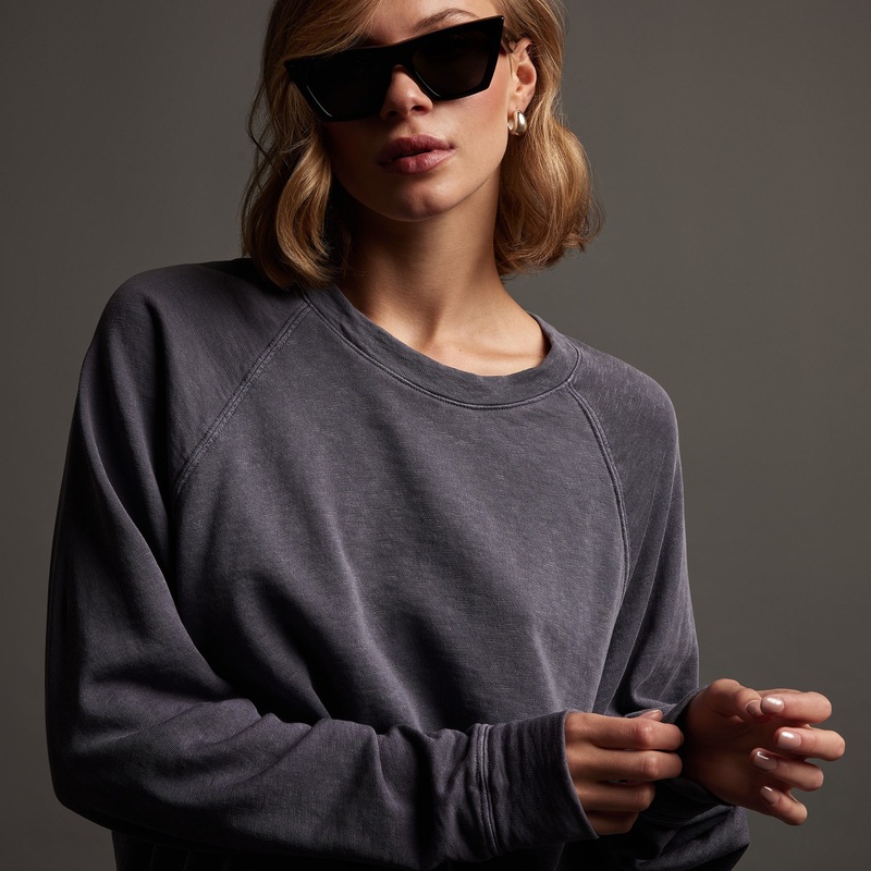 Vintage French Terry Relaxed Sweatshirt – Flannel Pigment