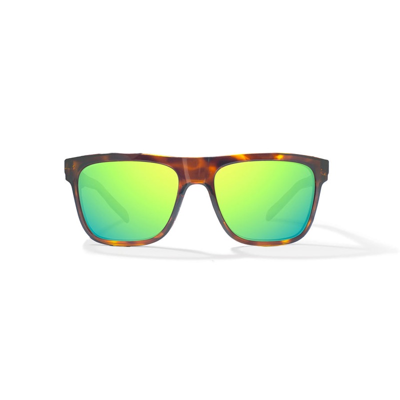Bajio Hopedale Sunglasses-Brown Tort Gloss/Grn Mirror Glass