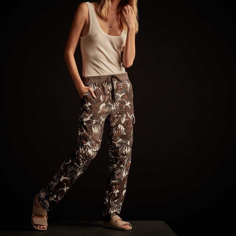 Tropical Print Linen Cargo Pant – Kona