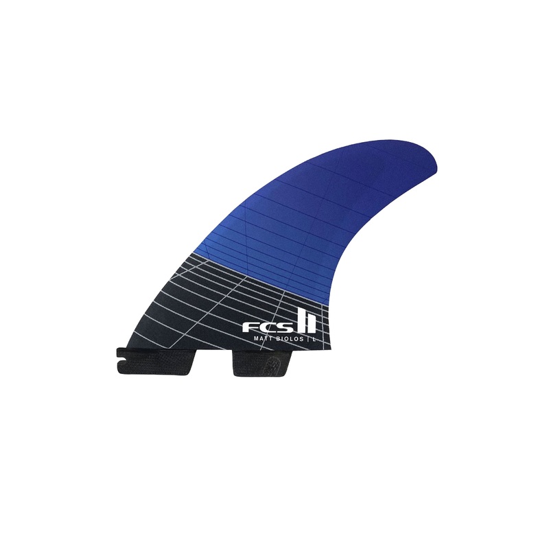 FCS – FCS II MATT BIOLLOS – PC CARBON – BLUE – L – 3FINS
