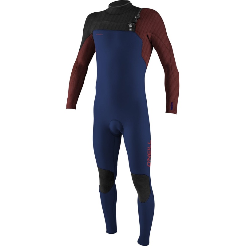 O’Neill Youth Hyperfreak 4/3+ Chest Zip Wetsuit Navy Bloodshot Black