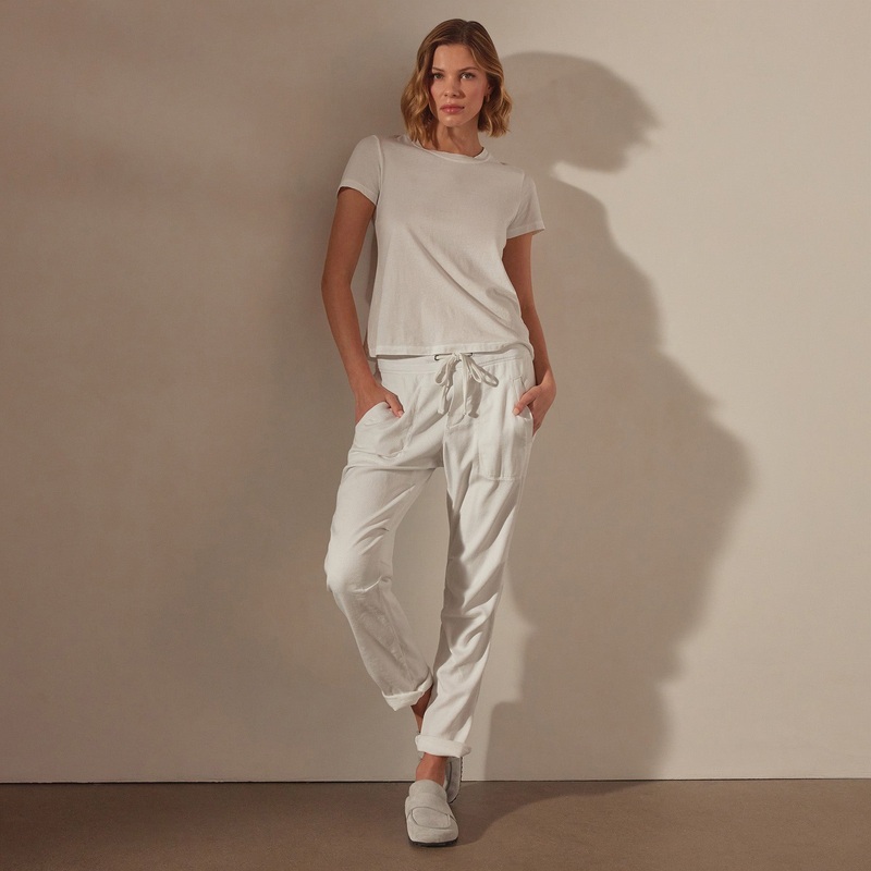 Soft Drape Pant – White