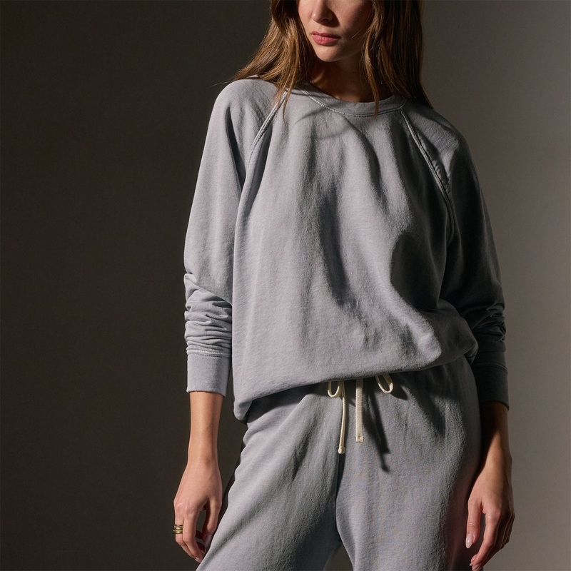 Vintage French Terry Relaxed Sweatshirt – Grey Sky Pigment