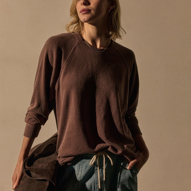 Vintage French Terry Relaxed Sweatshirt – Cedar Pigment