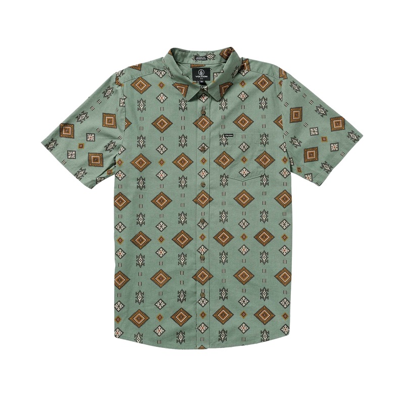 Volcom Desert Dobby Men’s S/S Dress Shirt – Light Olive