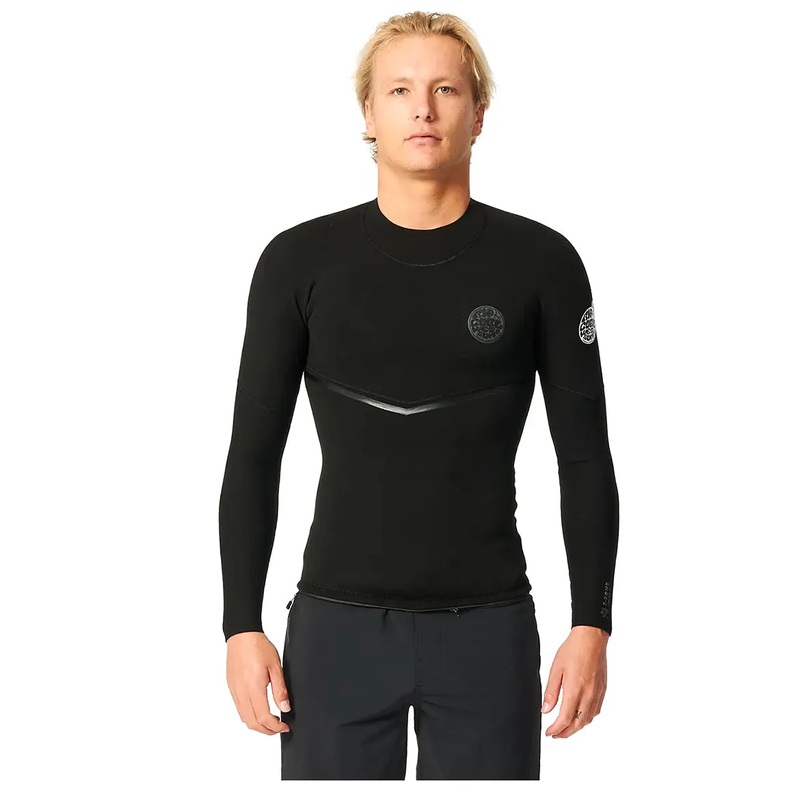 Rip Curl E Bomb 1.5mm Long Sleeve Wetsuit Jacket – Black – 2024