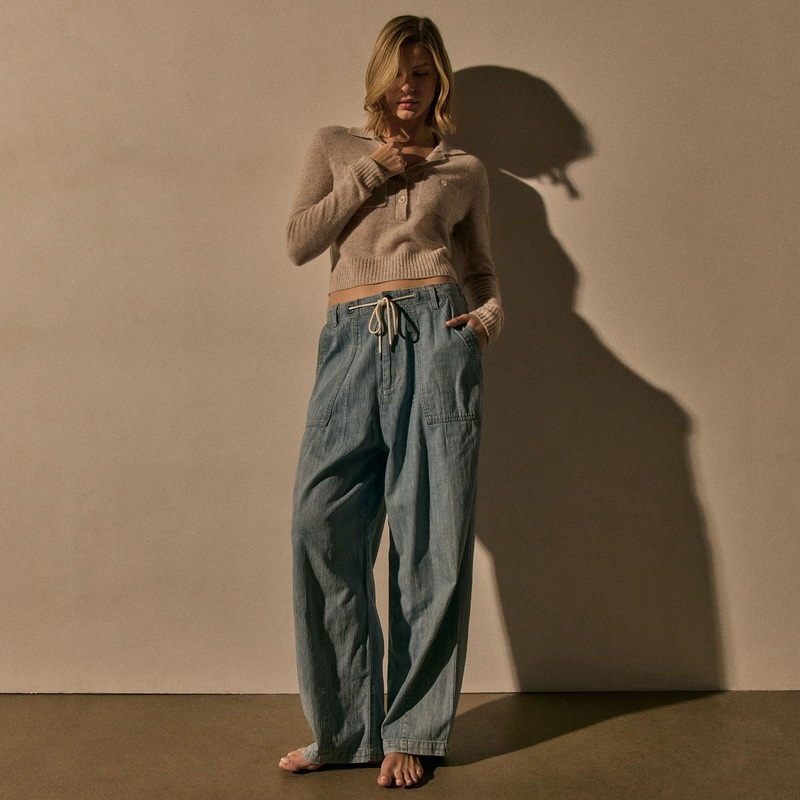 Denim Utility Pant – Bleach Wash