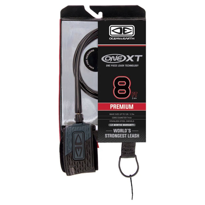 Ocean And Earth Premium One-XT Leash – 8ft Black