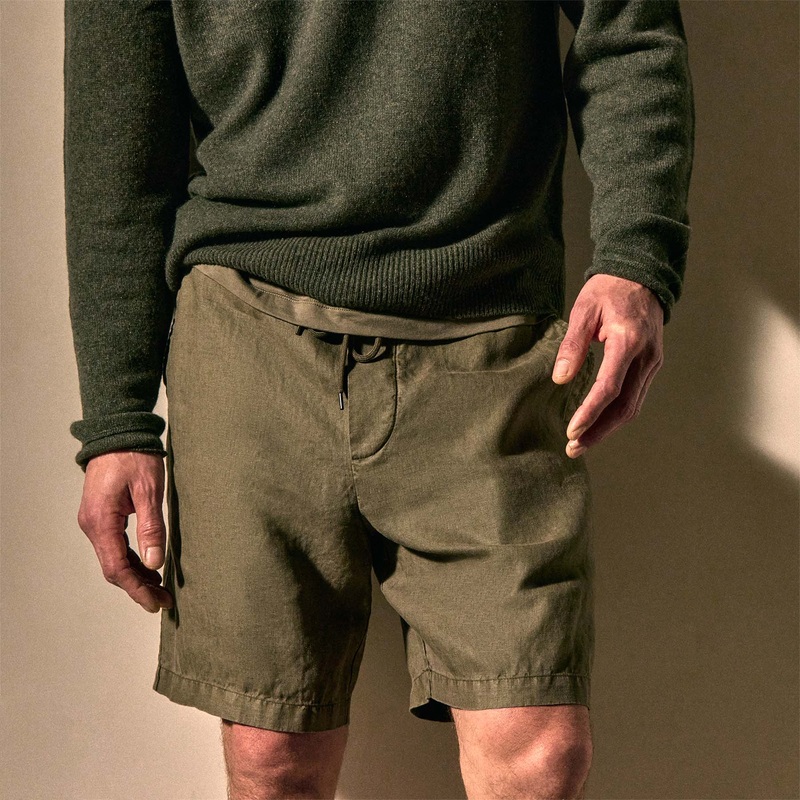 Relaxed Fit Linen Short – Birch Pigment