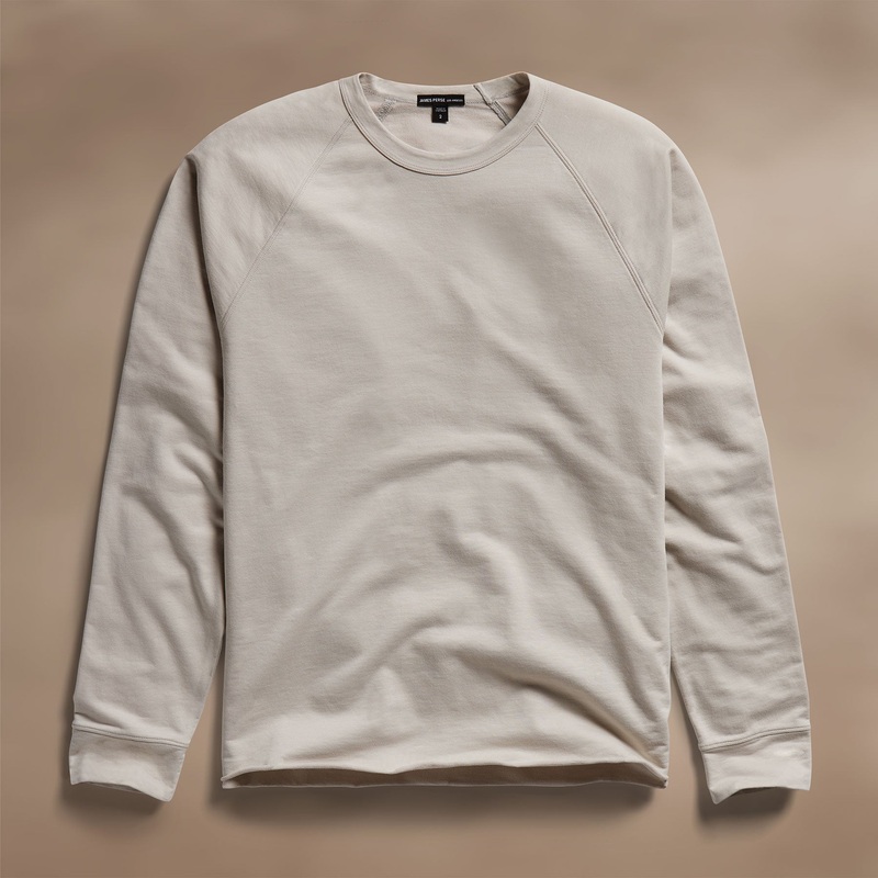 Fine French Terry Raglan Crew – Salt