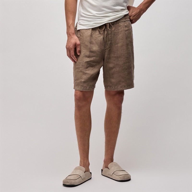 Relaxed Fit Linen Short – Cargo Pigment