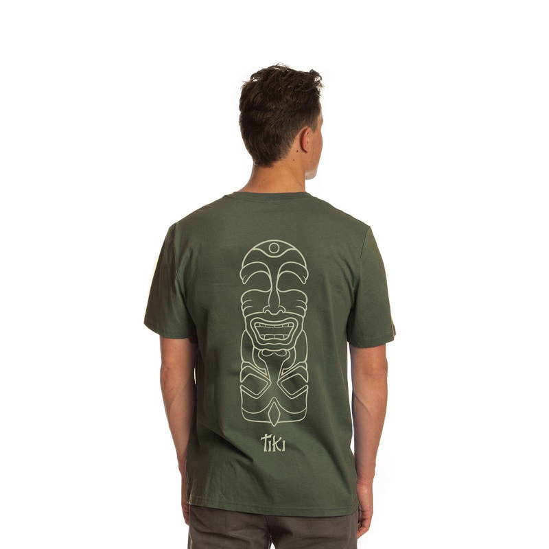 Tiki Two Faced T-Shirt Khaki