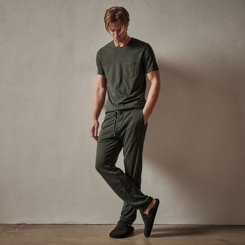 Vintage French Terry Sweatpant – Dark Olive Pigment