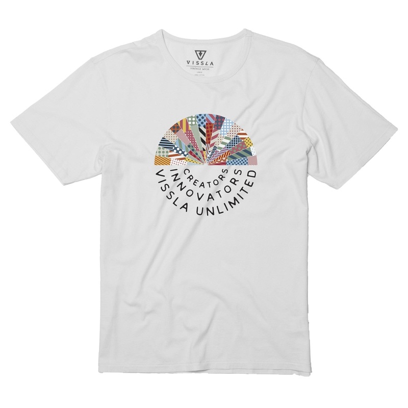 Vissla Woodside Rising Vintage Wash Tee – White