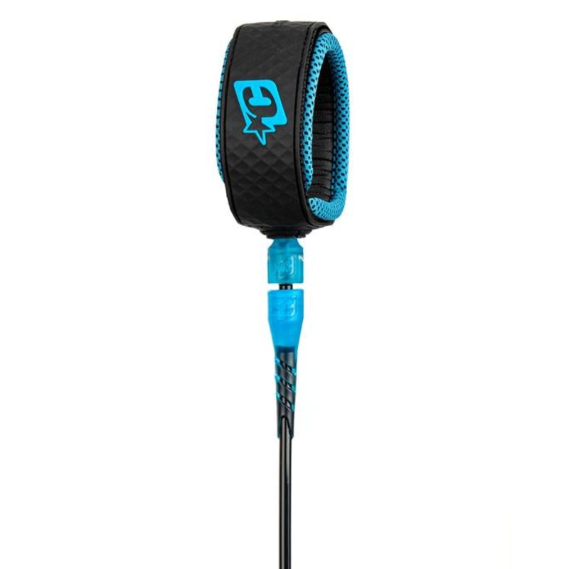 Creatures Comp Leash-Cyan Black-6′ x 1/4″