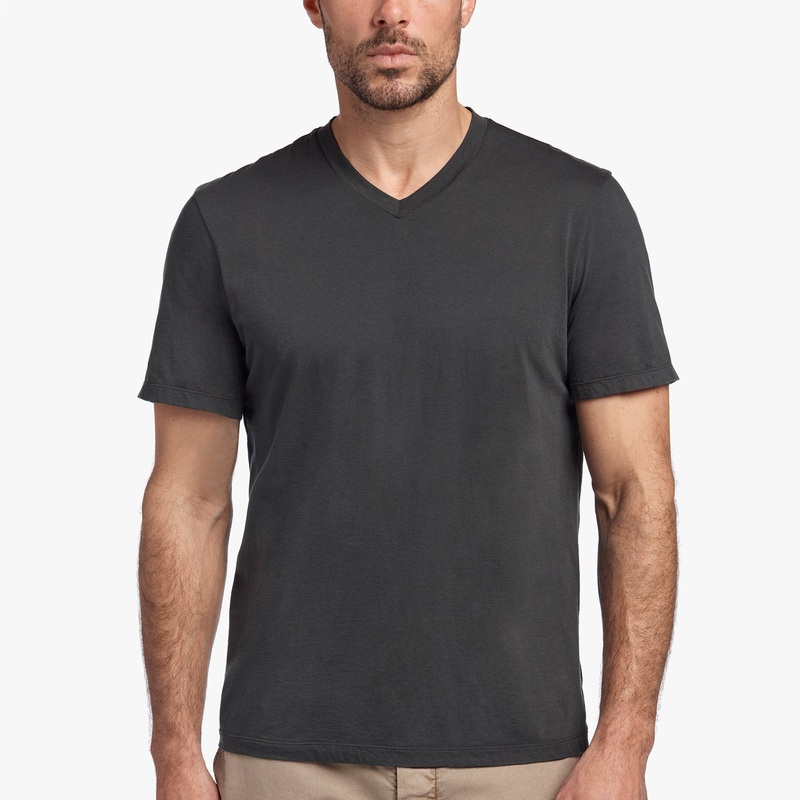 Luxe Lotus Jersey V Neck – Dark Olive