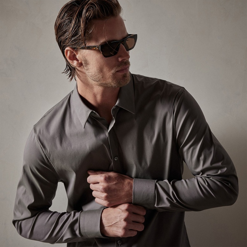 Matte Stretch Poplin Dress Shirt – Dusk