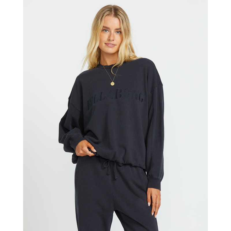 Billabong So Typical Kendal Crew Sweatshirt-Black Pebble