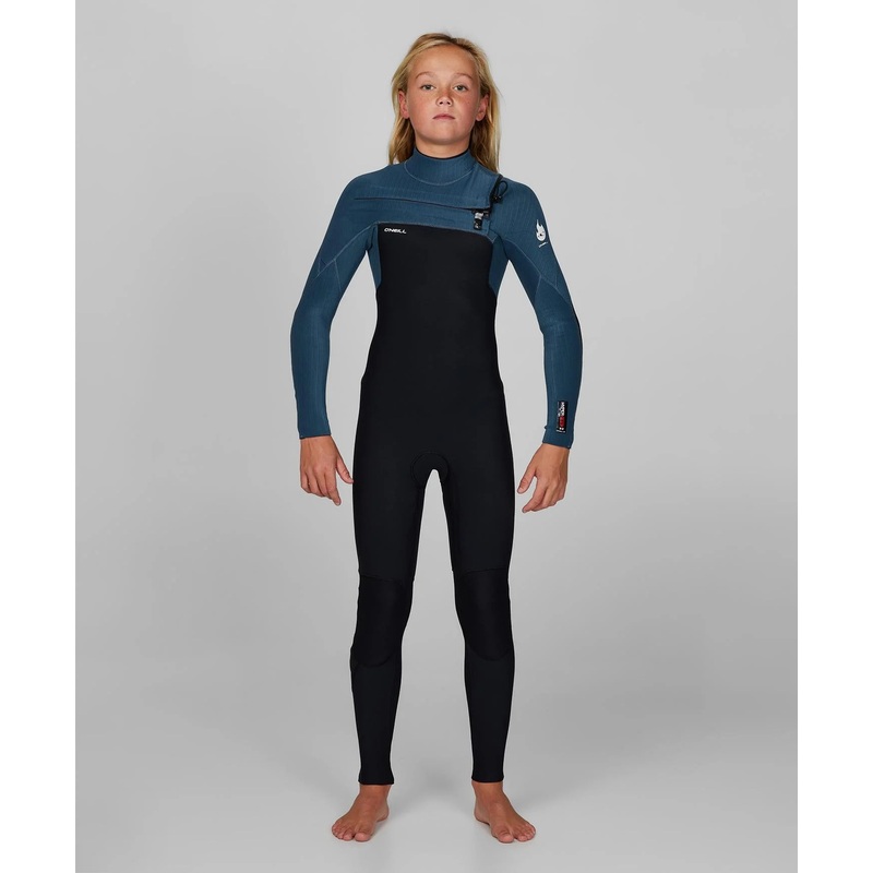 Boy’s HyperFire 3/2mm Steamer Chest Zip Wetsuit – Cadet Blue