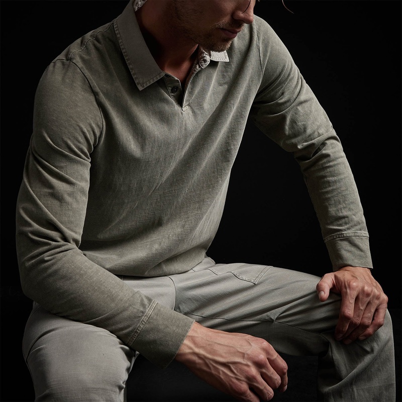 High Twist Jersey Rugby Polo – Concrete Pigment