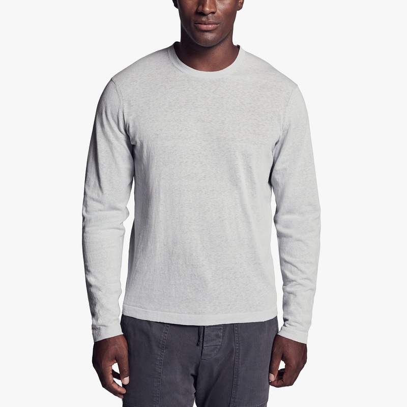 Recycled Cotton Crew Neck Sweater – Grey Glacier