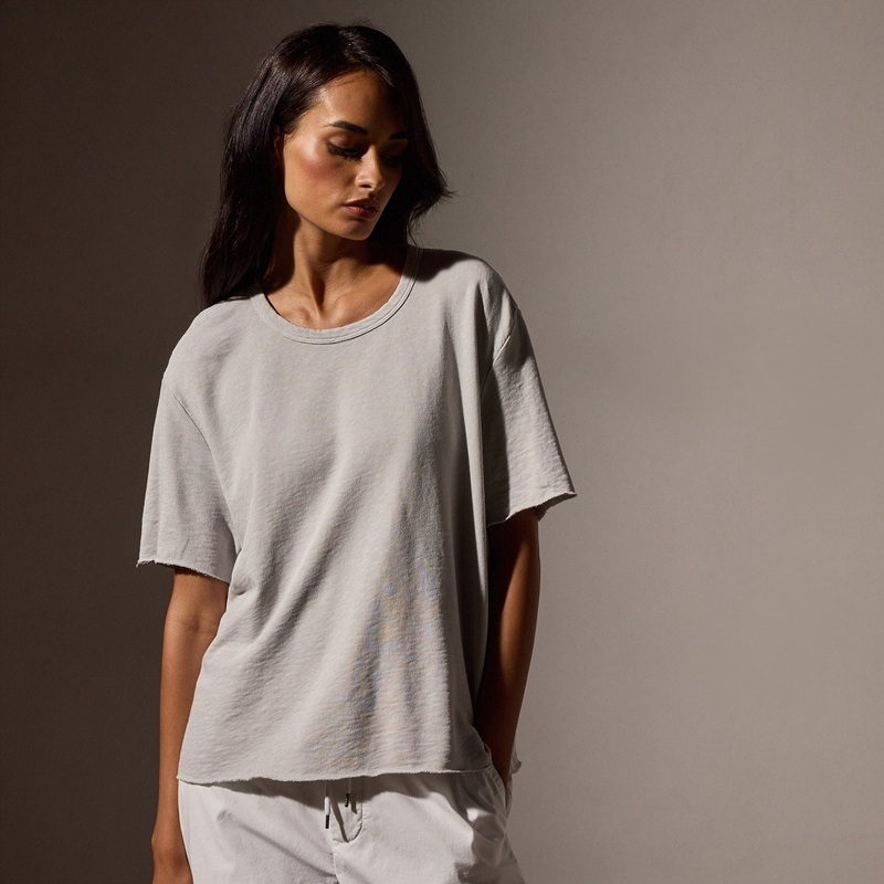 French Terry Boxy Short Sleeve Tee – Salt Pigment