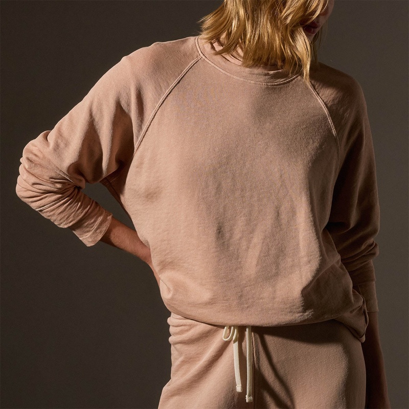 Vintage French Terry Relaxed Sweatshirt – Rose Nude Pigment