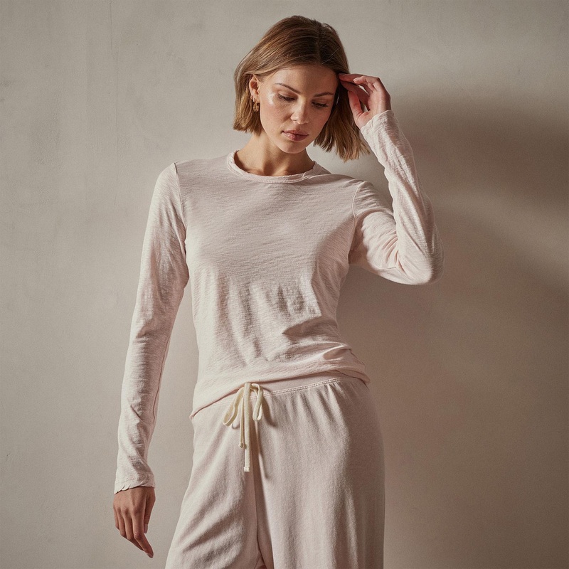 Sheer Slub Long Sleeve Crew – Zephyr