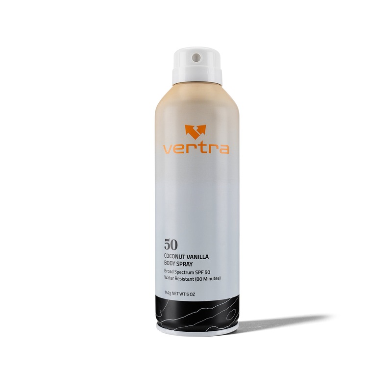 Vertra Coconut Vanilla Body Spray SPF 50 Sunscreen-Clear