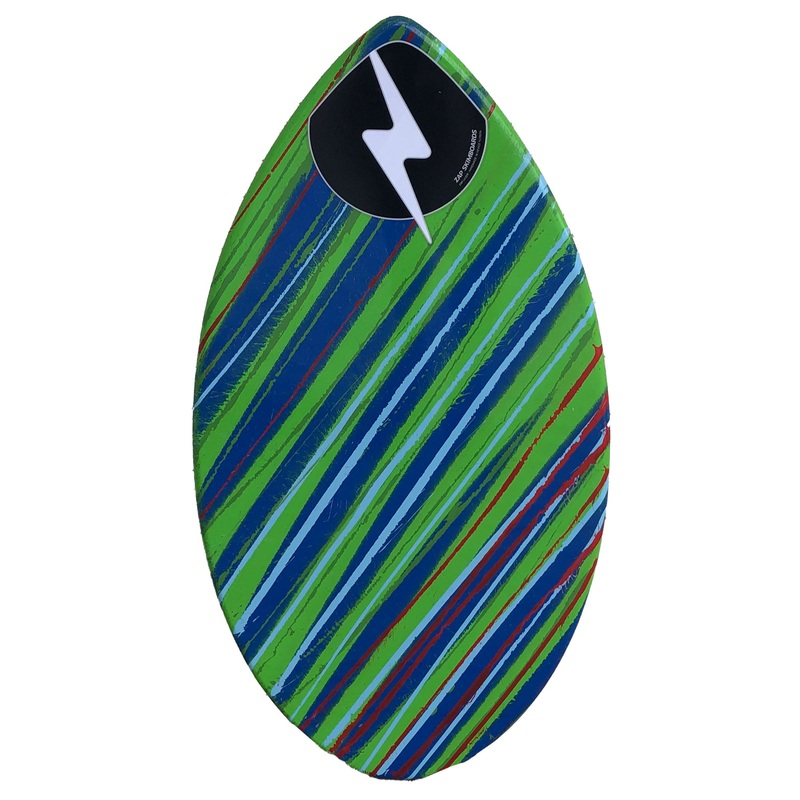 Zap 35″ Mini Lazer Skimboard – Green/Blue Lines