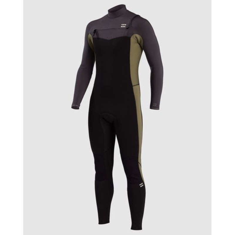 Billabong Revolution 4/3 Chest Zip Long Sleeve Steamer – Military Black