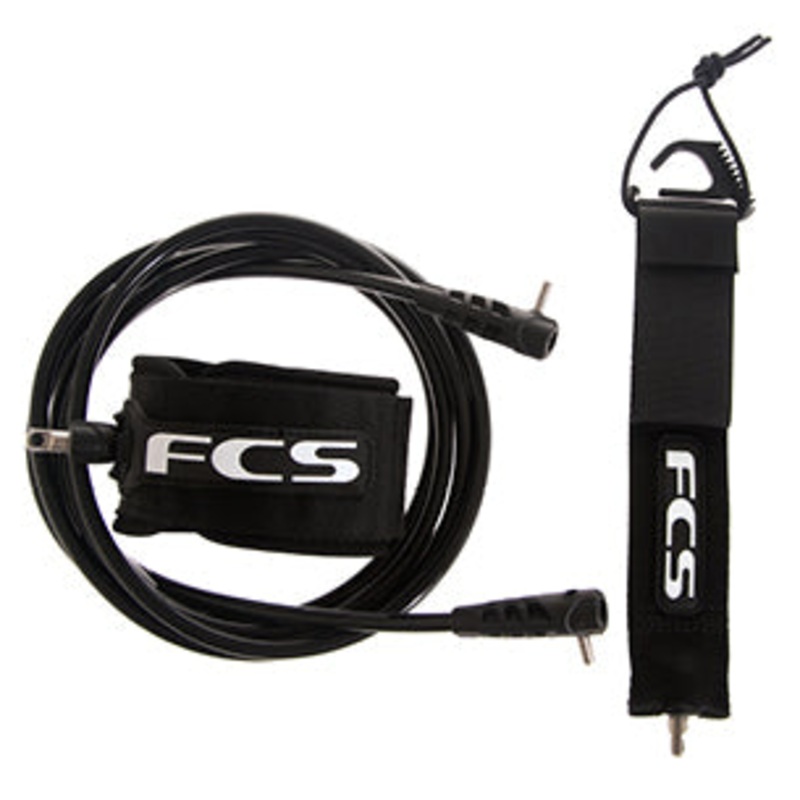 FCS Regular Longboard Calf Leash 9ft – Black