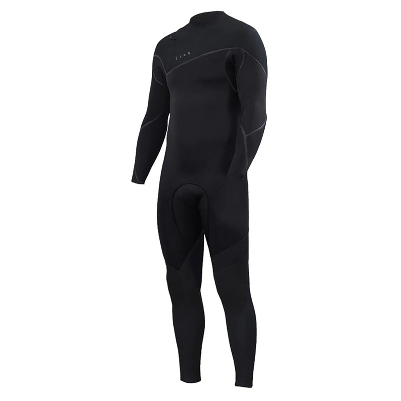 Zion Cortez 4/3mm Zip Free Wetsuit – Black