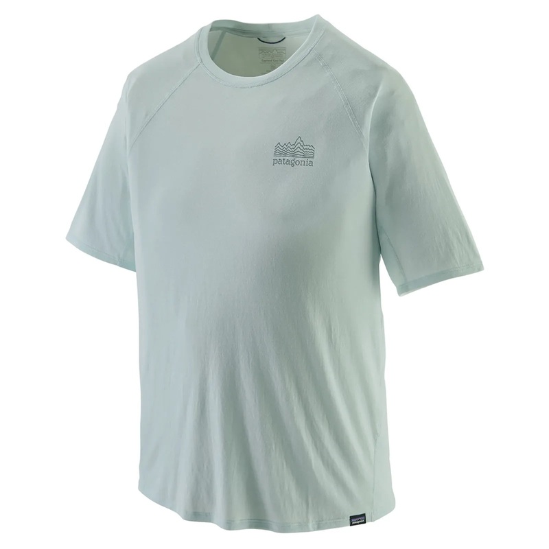 Patagonia Men’s Capilene Cool Trail Graphic Shirt – Strata Stencil/Wispy Green