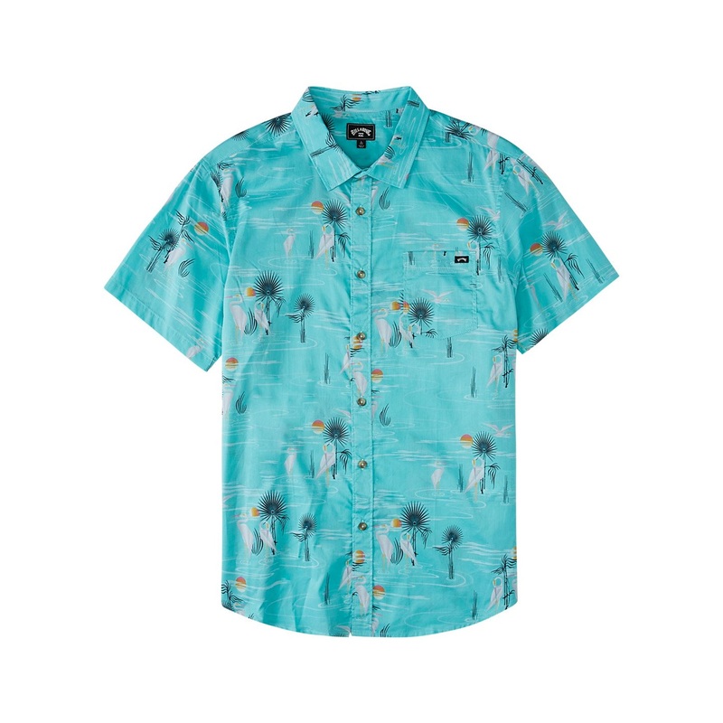 Billabong Sundays Floral Men’s S/S Dress Shirt – Spearmint