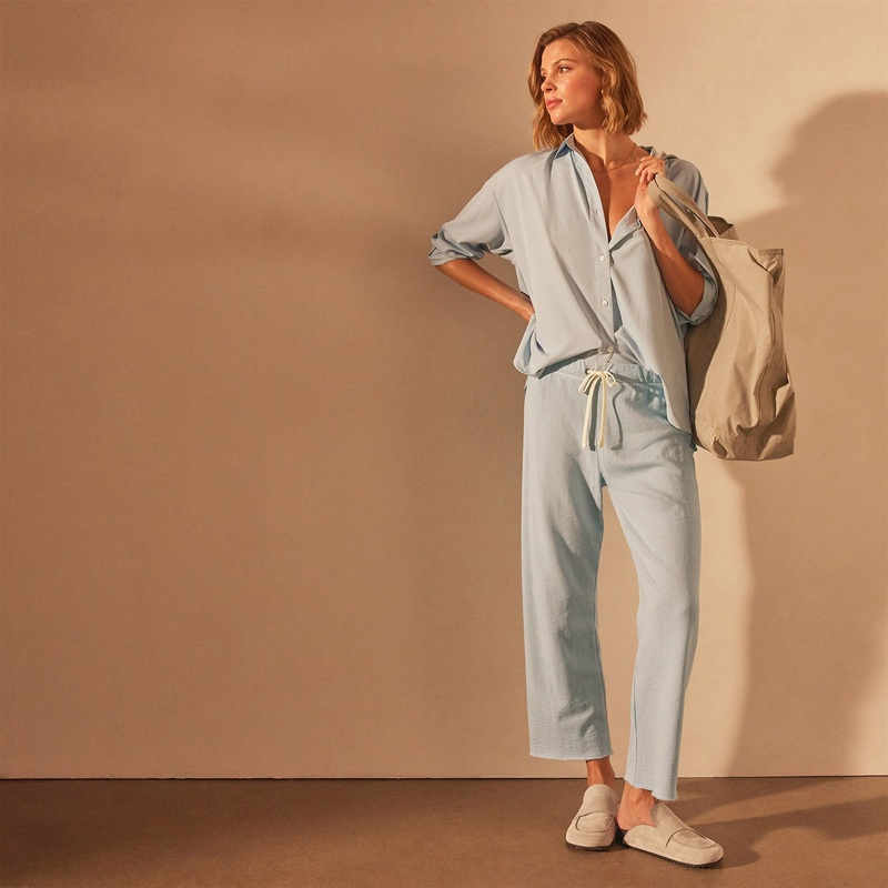 Vintage French Terry Cutoff Sweatpant – Open Sky Pigment