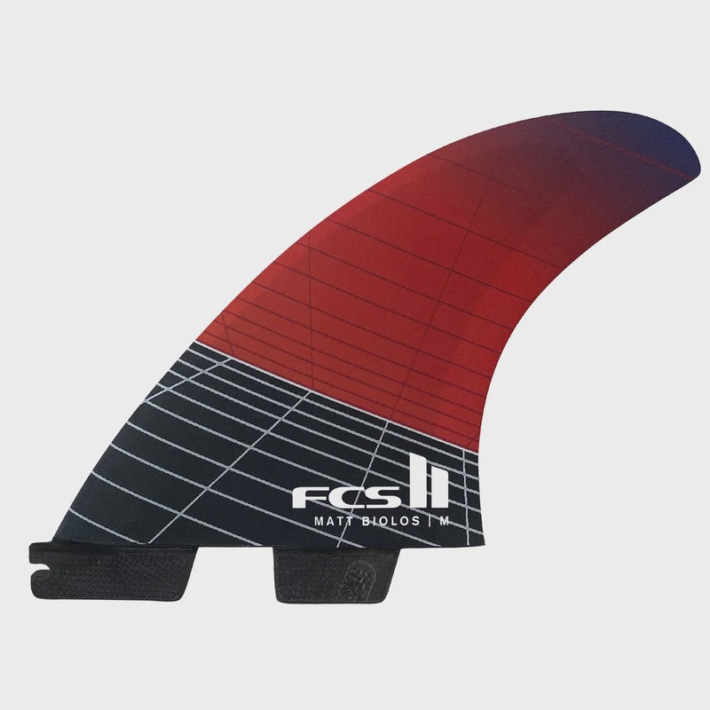 FCS II Matt Biolos Medium Tri Fin Set – Red