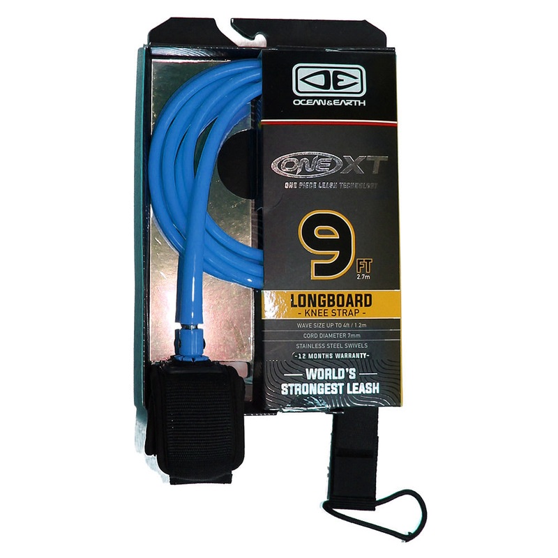Ocean And Earth Premium One-XT Longboard Knee Leash – 9ft Blue