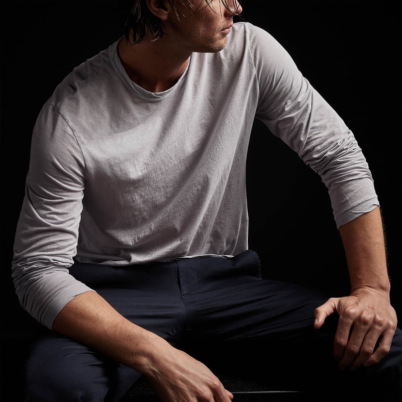 Shirttail Hem Crew – Arctic Pigment