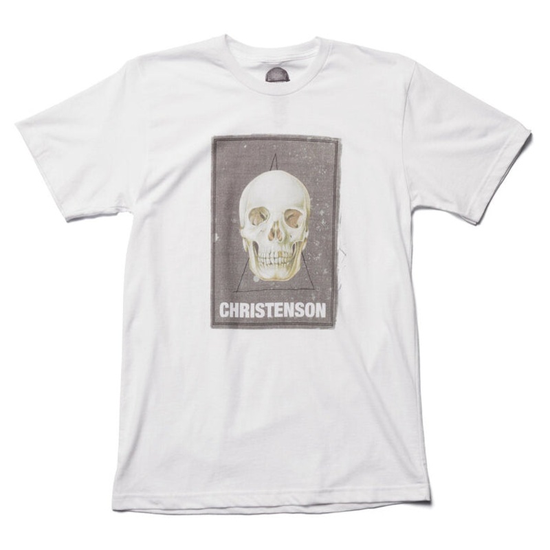 Christenson Cigar Box Skull Tee – White